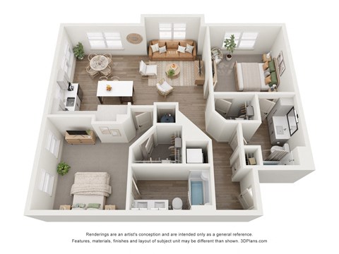 a 1 bedroom floorplan is shown in this illustration